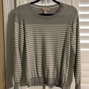 Banana Republic Striped Gray Sweater